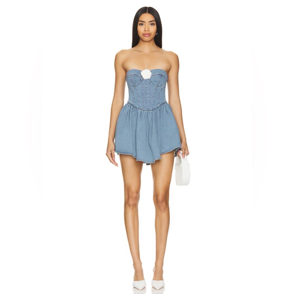Lovers and Friends Hana mini dress denim size XL
